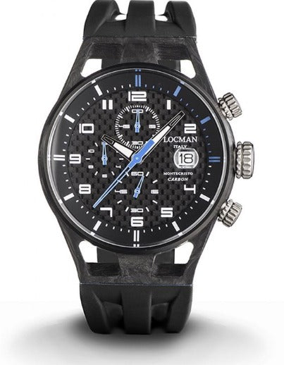 LOCMAN Montecristo Chrono Quartz Carbon Titanium Black Silicone Strap 1830.00