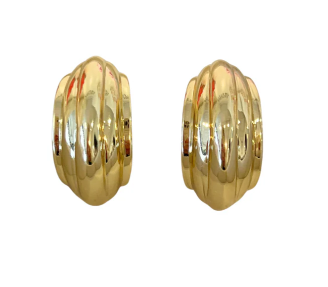 Simonet Gold Filled Ridged Hoops 75.00