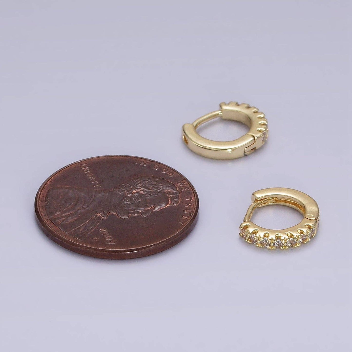 CZ Cartilage Hoop Huggie Earrings 60.00