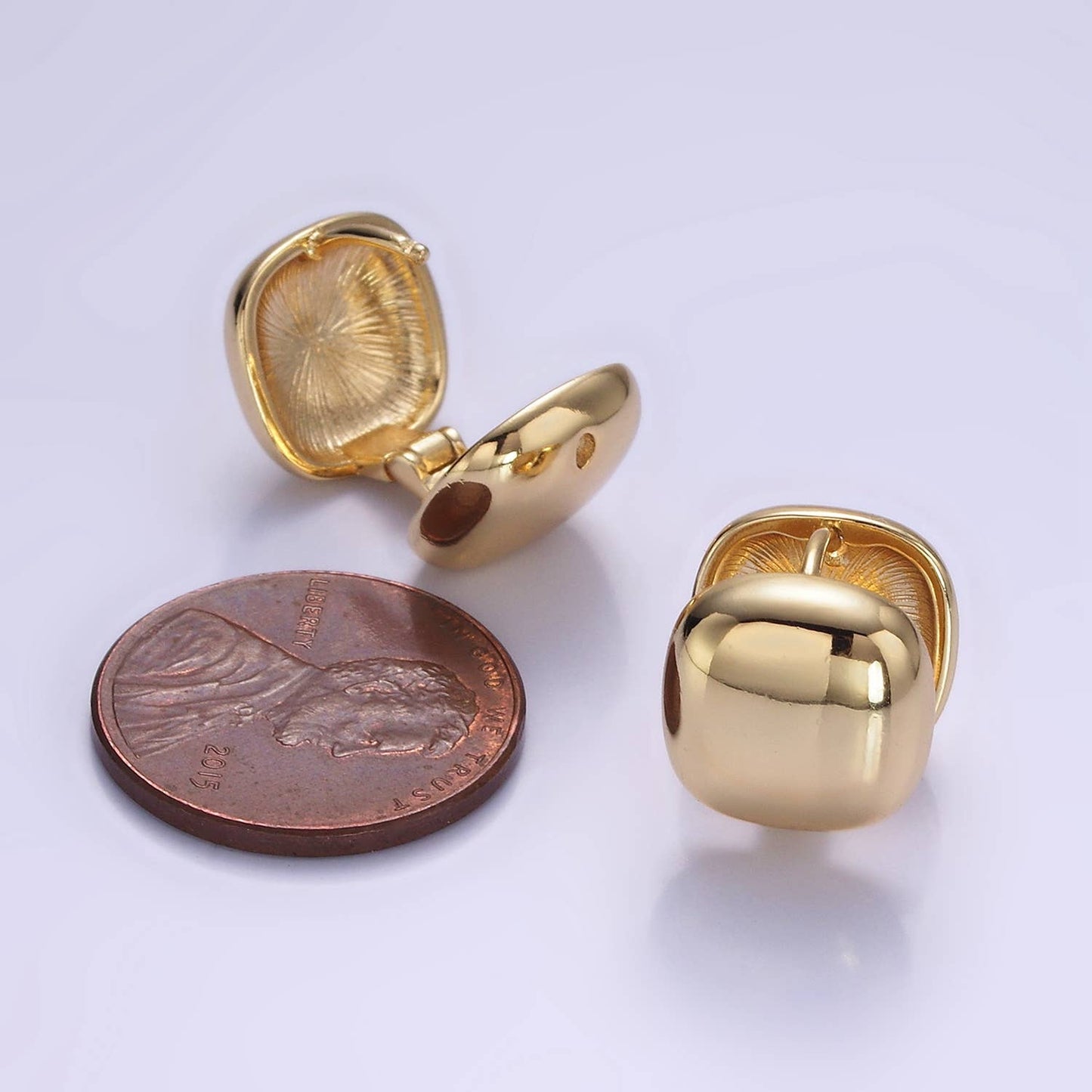 Chubby Minimalist Hoop Huggie Earrings 65.00