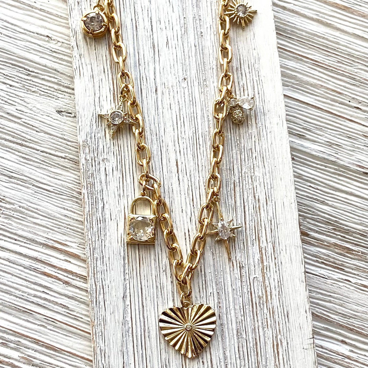 VB&CO Designs Handmade Jewelry - Charm necklace trendy retro boutique salon jewelry