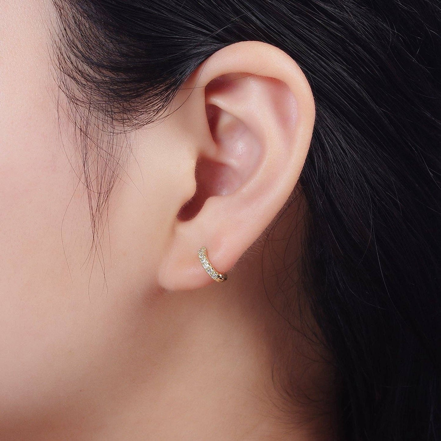 CZ Cartilage Hoop Huggie Earrings 60.00