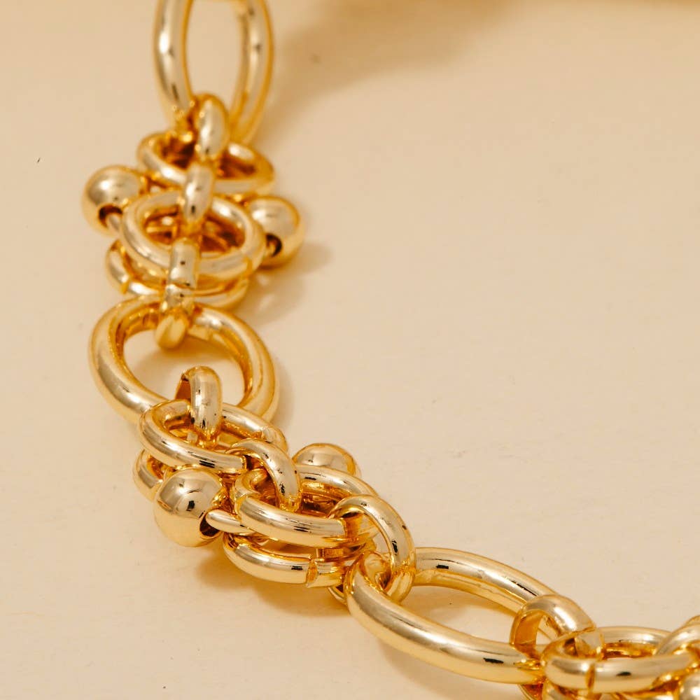 Anarchy Street - Intricate Layered Oval Chain Necklace: G