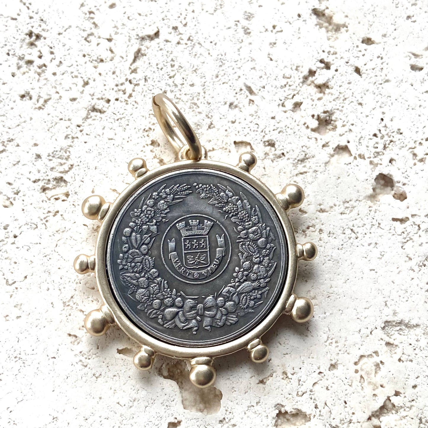 VB&CO Designs Handmade Jewelry - Horse equestrian queen French bee coin jewelry medallion: Horse / 17”