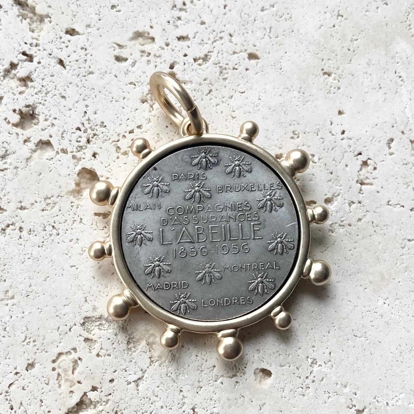 VB&CO Designs Handmade Jewelry - Horse equestrian queen French bee coin jewelry medallion: Horse / 17”
