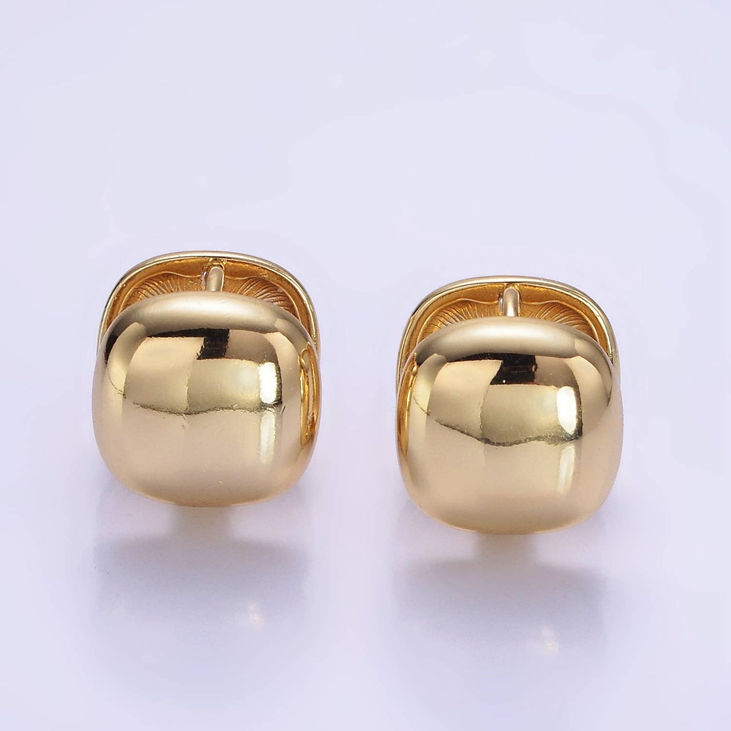 Chubby Minimalist Hoop Huggie Earrings 65.00
