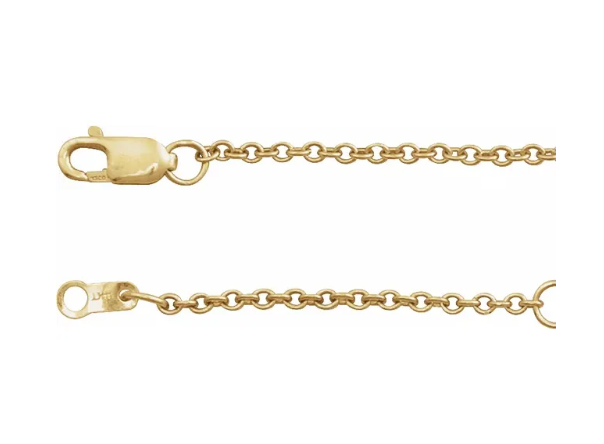 Cable Chain 1.5mm 14K Yellow Gold 1120.00