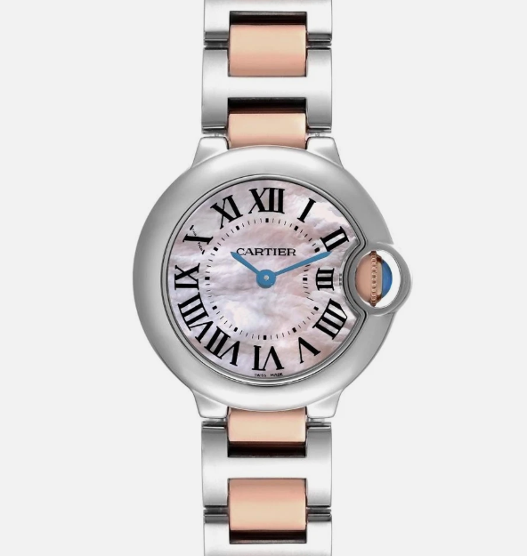 Cartier Ladies Pink MOP Ballon Bleu Watch 6800.00