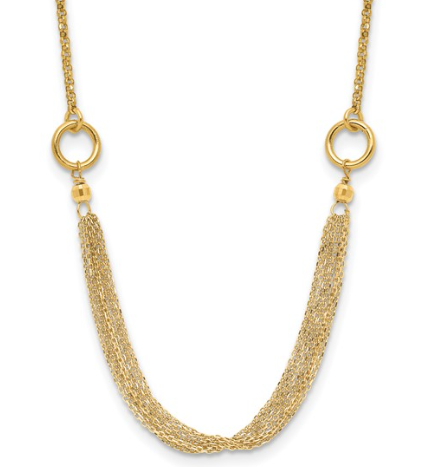 14K yellow Gold Multi Strand Necklace 1100.00