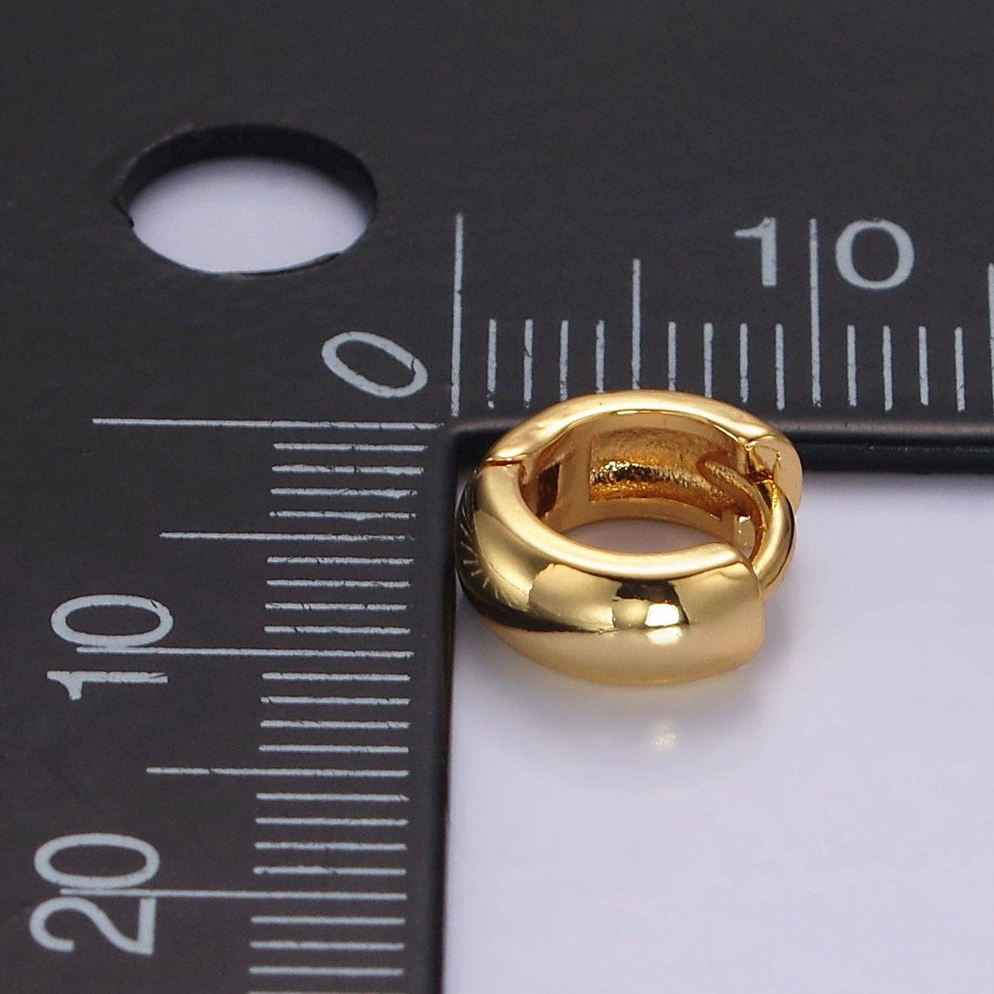 10mm Band Minimalist Cartilage Hoop Huggie Earrings 55.00