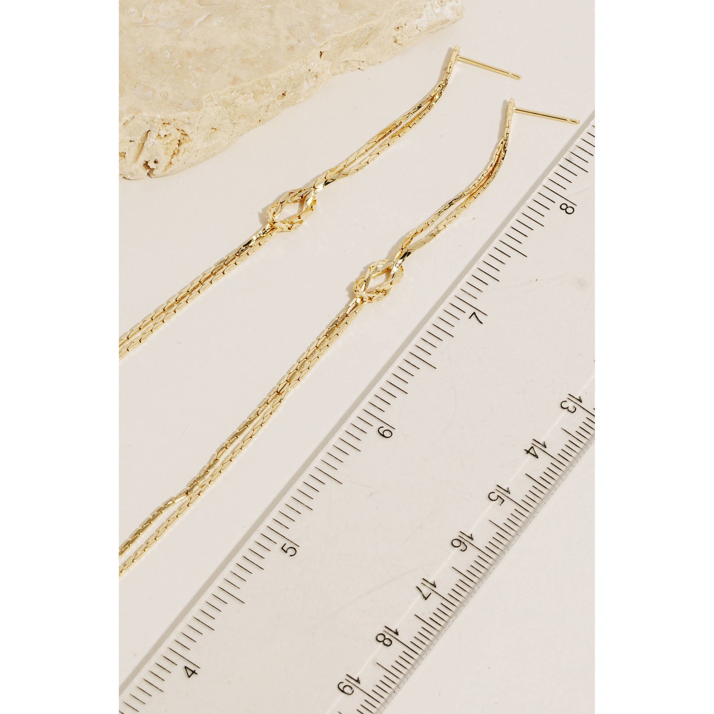 Anarchy Street - Thin Chain Knot Dangle Earrings: G