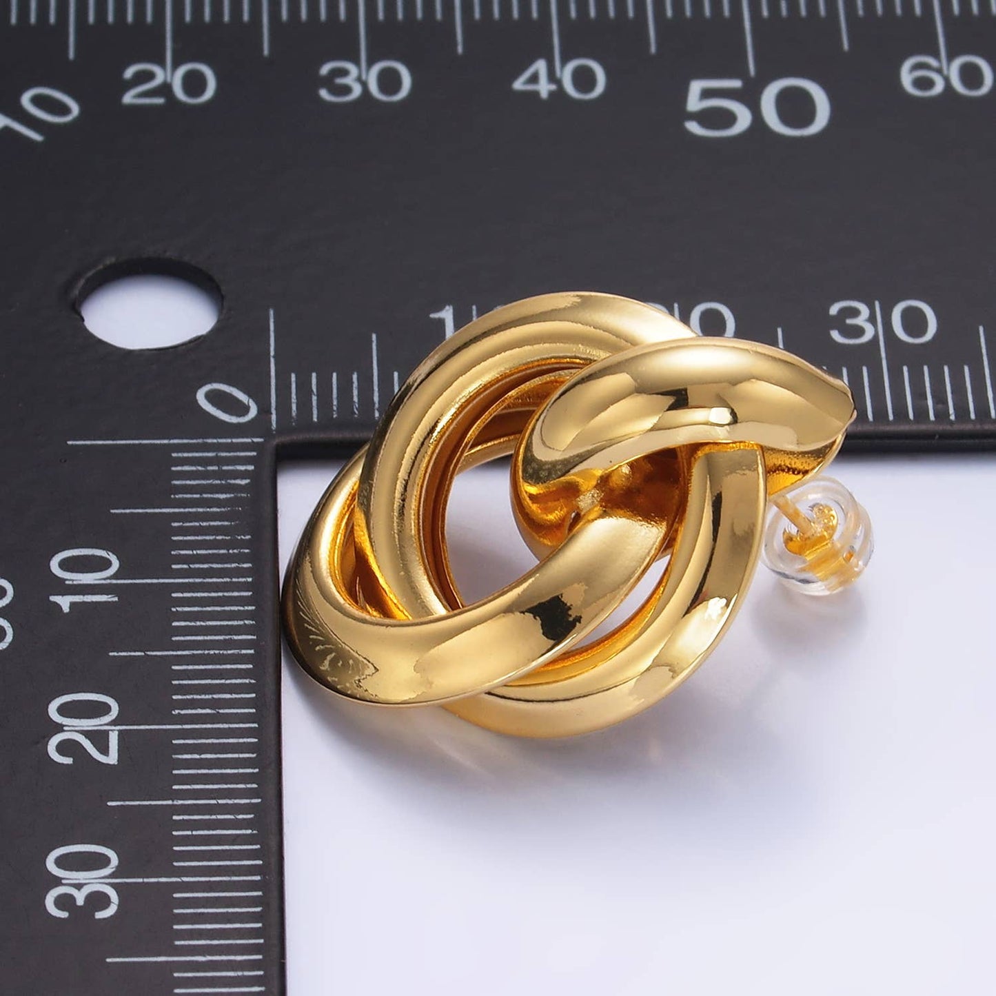Double Hoop Stud Earrings 75.00
