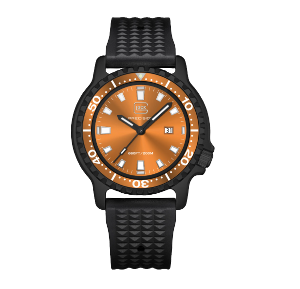 GLOCK Precision Men's Quartz Watch Black/Orange 399.00