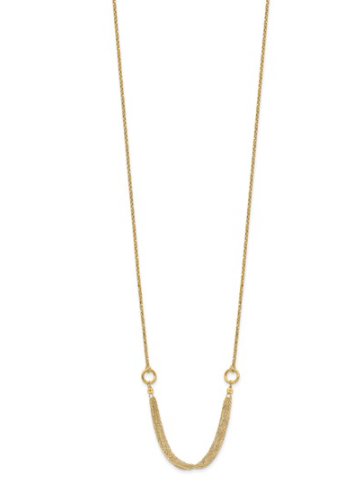 14K yellow Gold Multi Strand Necklace 1100.00