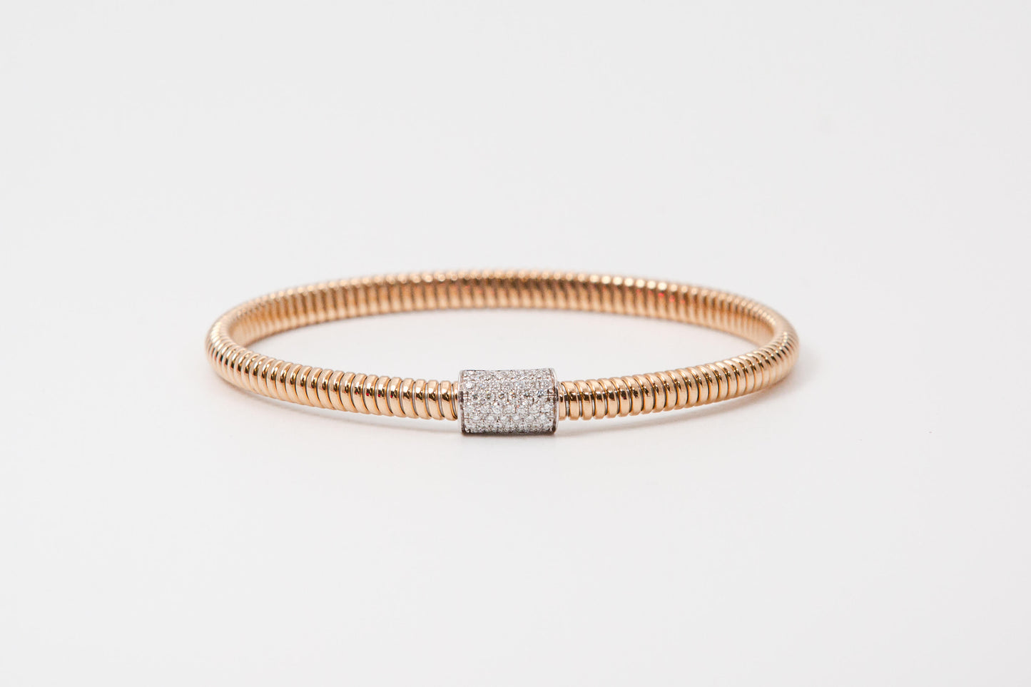 Antonio Papini Italian Bangle with Diamond 18ky 4700.00