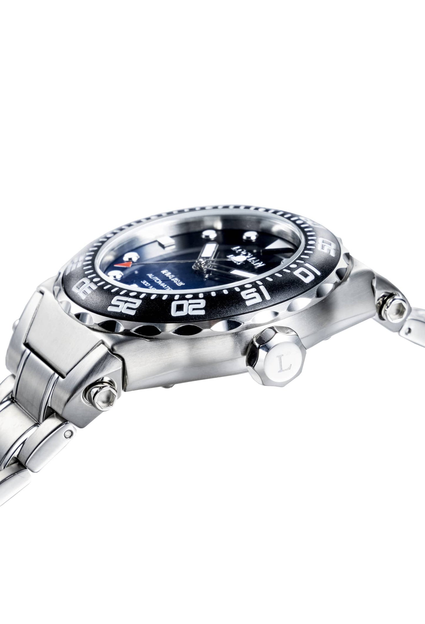 LOCMAN Mare 300MT Three Hands Auto S.S. Titanium Black/Blue Face Steel Band 865.00