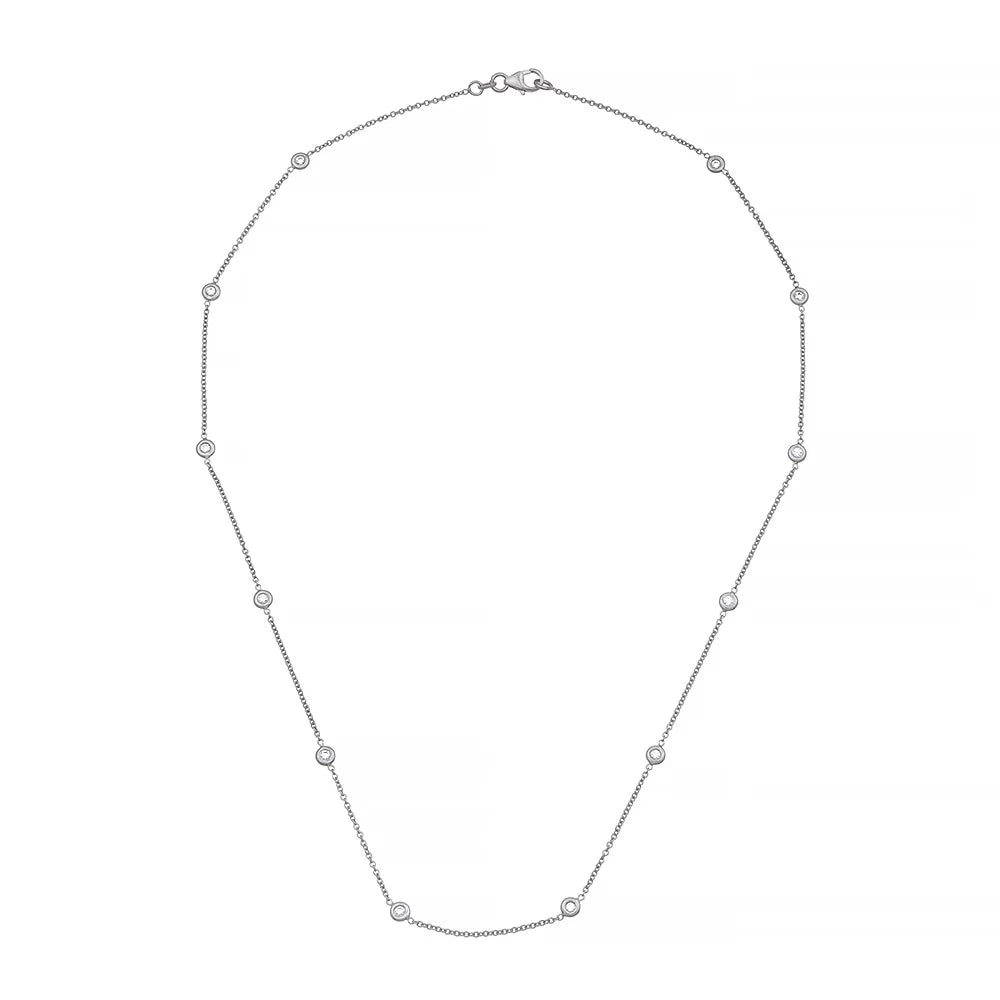 Diamond by the Yard Necklace 18kw (.26ct) 16" 1800.00