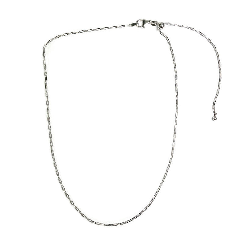 Silver Paperclip Adjustable 20" Chain 125.00