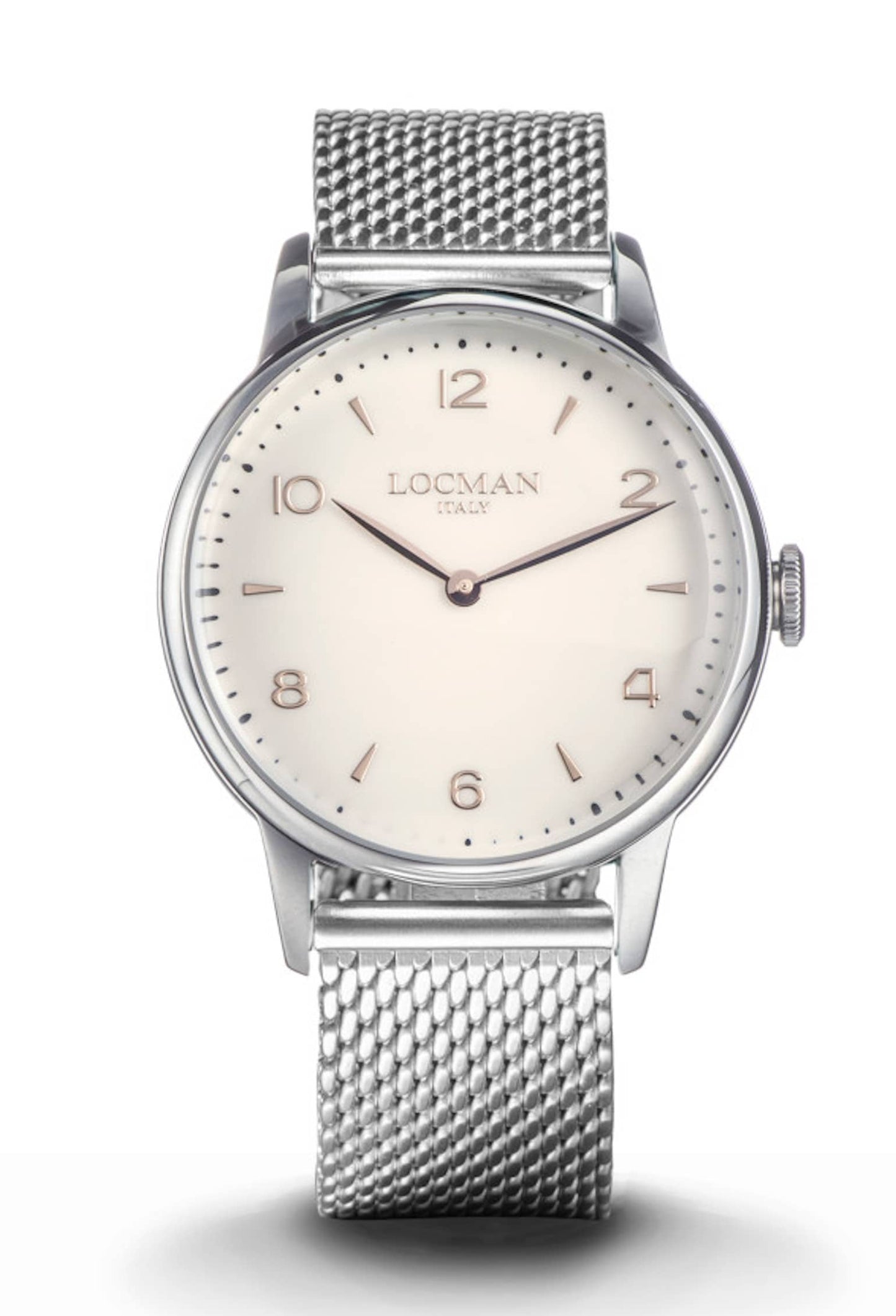 LOCMAN 1960 Three Hands Quartz S.S. Steel Mesh Band 340.00