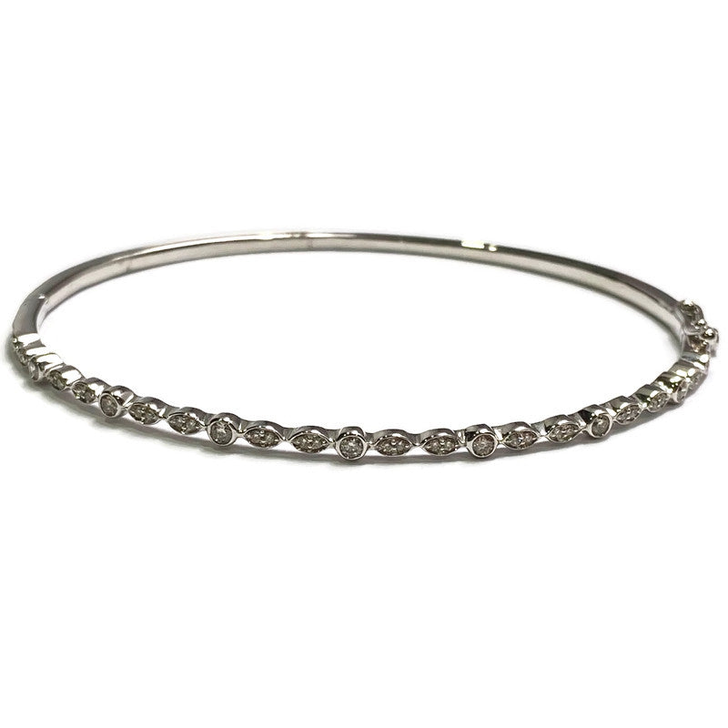 Diamond Hinge Bangle Bracelet 1/3ct 6.75" 1600