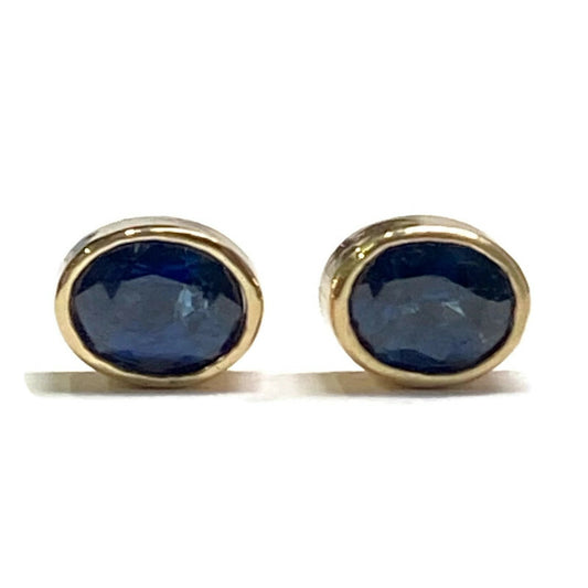 Sapphire 0.44ctw Bezel 14KY Earring 656.00