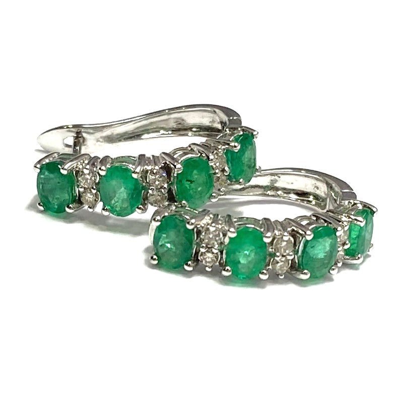 Diamond & Emerald Earrings 1750.00