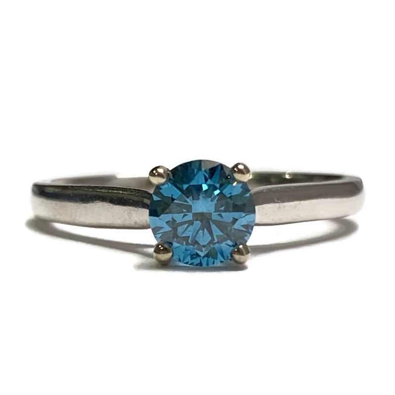 Fancy Blue Diamond Solitaire 14kw Ring 4200.00