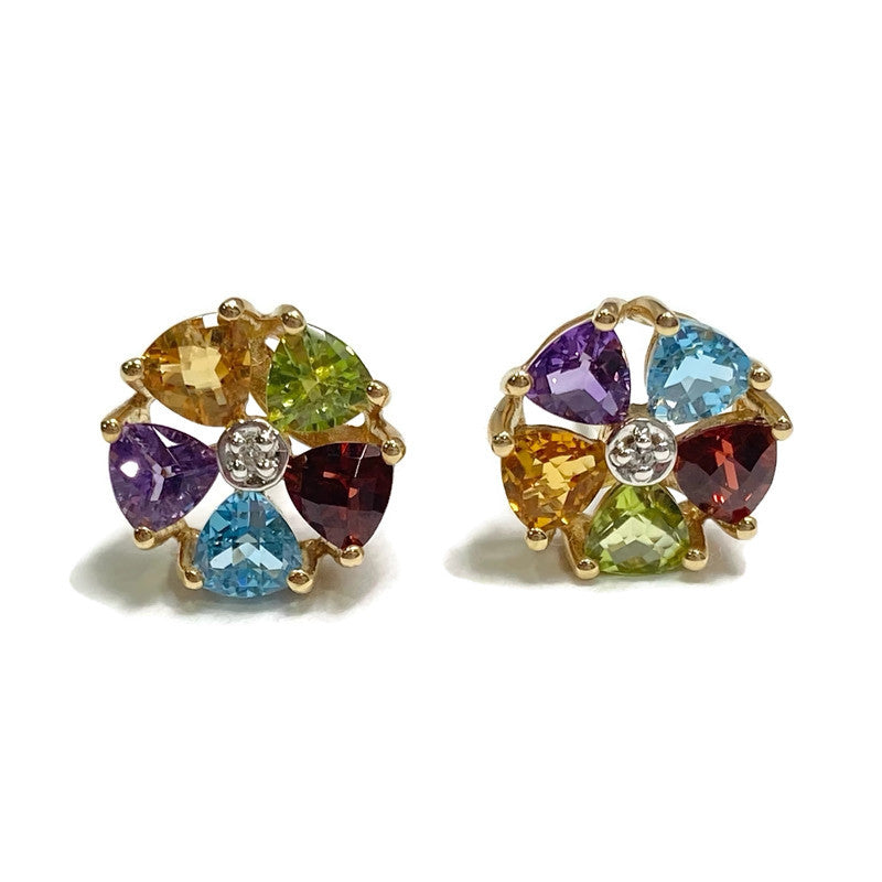 Diamond Multi-Gemstones Earrings YG 435.00