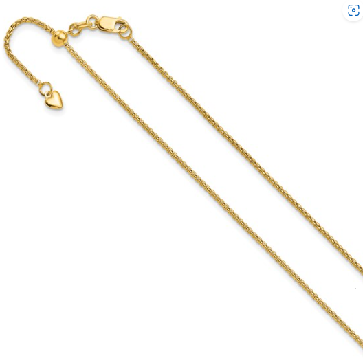 Round Box Chain 14K Adjustable 1.35mm 835.00