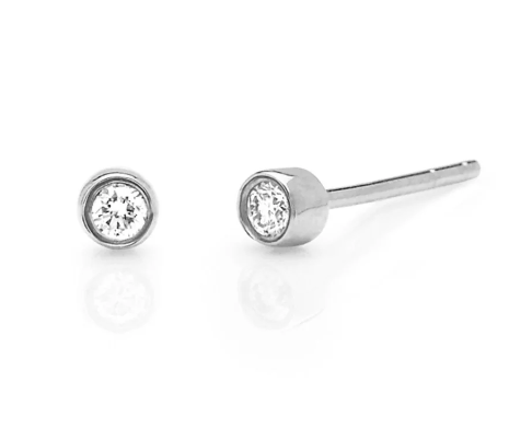Diamond Bezel Stud Earring 260.00