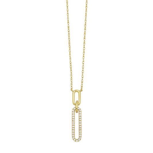 Diamond Paperclip Necklace 0.08ctw 360.00