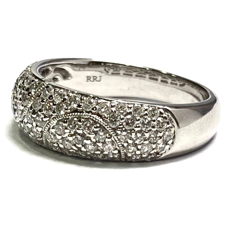 White Gold and Diamond Pave Band 5800.00