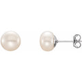 Button Pearl Earrings 50.00