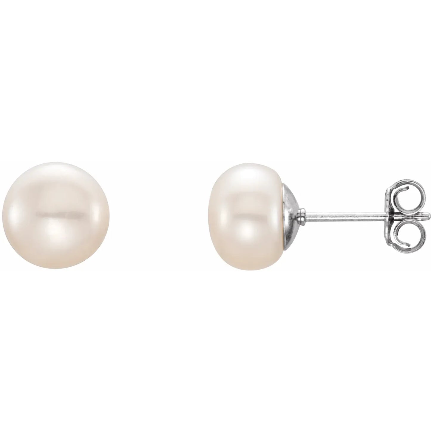 Button Pearl Earrings 60.00