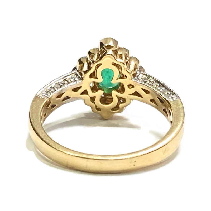 Emerald & Diamond (E .74ct, D .47ct) Ring Size 6-8 1,525.00