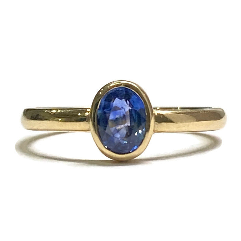 Blue Sapphire 14KY Bezel Ring 1275.00