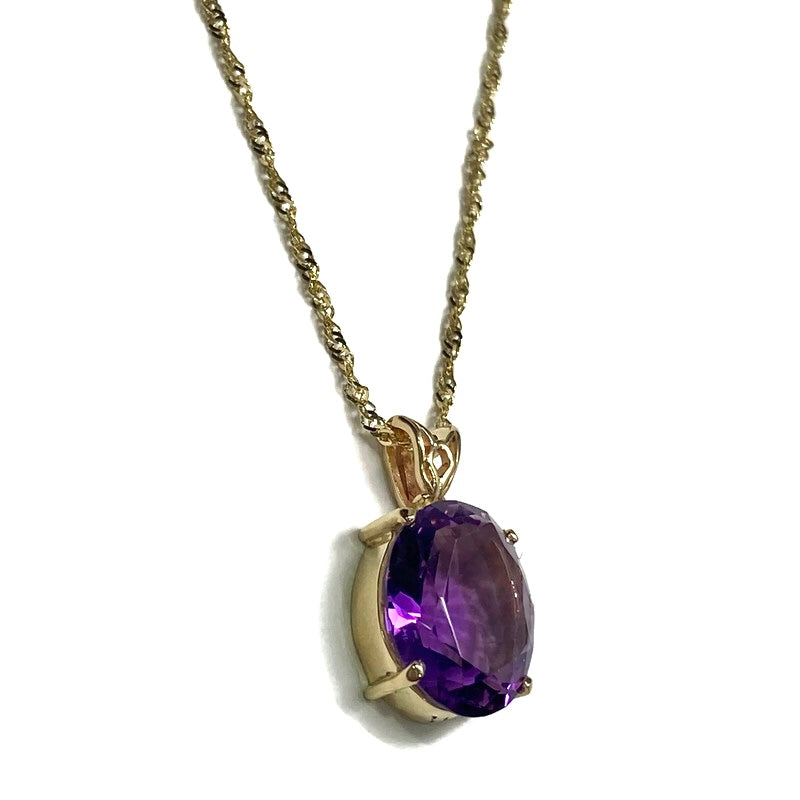 Amethyst 14k Gold Pendant 410.00