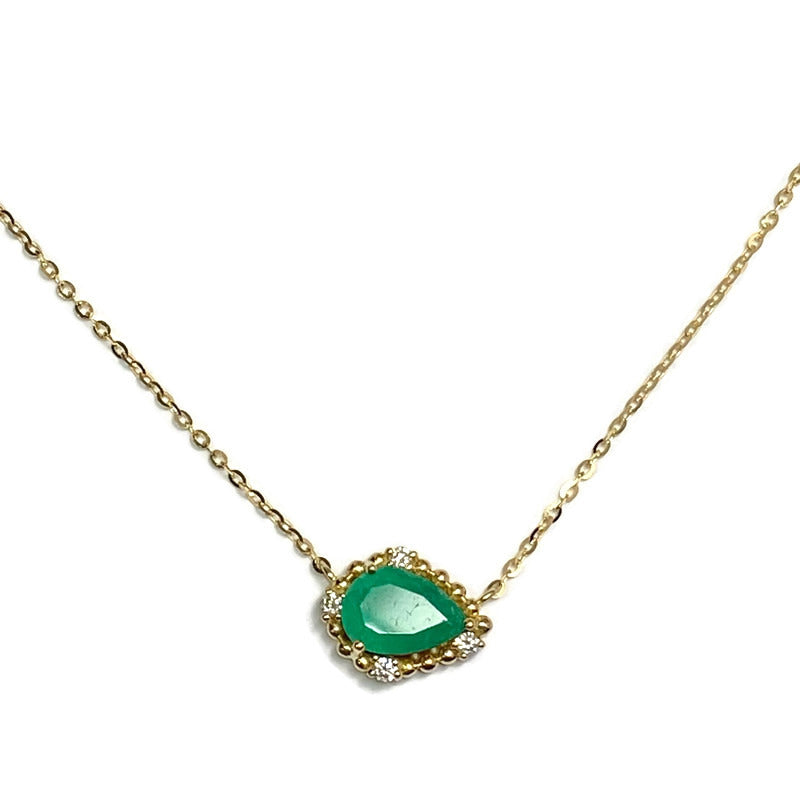 Emerald & Diamond 18KY Gold Necklace 4885.00