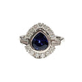 Platinum Sapphire and Diamond Original Laurel Ring 9600.00