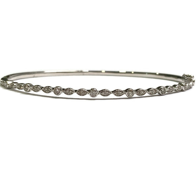 Diamond Hinge Bangle Bracelet 1/3ct 6.75" 1600