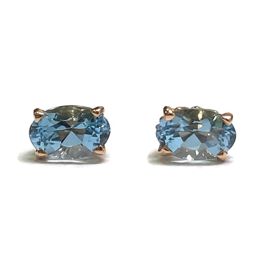 Aquamarine 14k Rose Gold Earrings 680.00