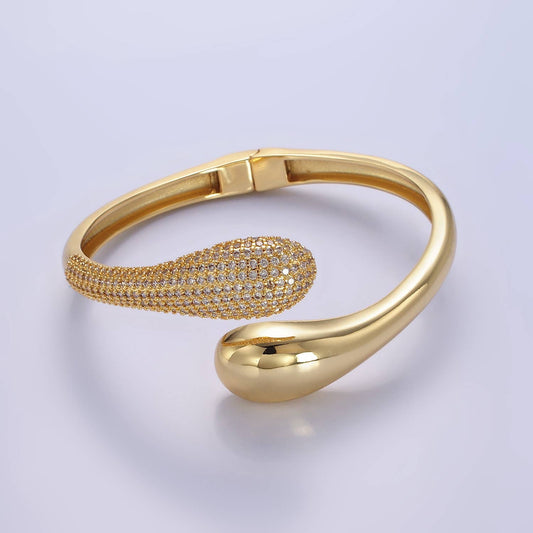 CZ Teardrop Shaped Cuff Bracelet 130.00