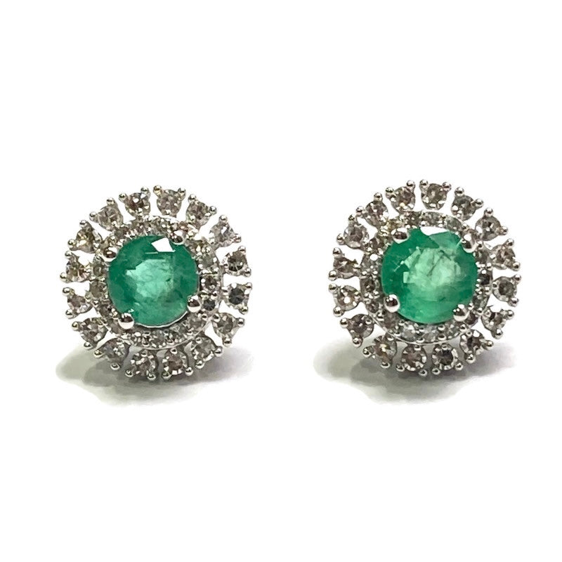 Diamond & Emerald Earrings .50ct (Dia) .60ct (Em) 995.00