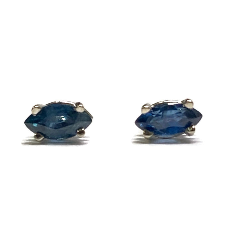 Sapphire 0.44ctw marquise 14KW Gold Earring 210.00