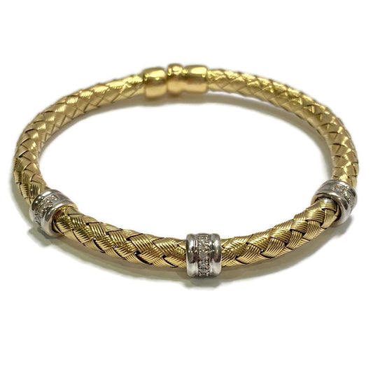 Diamond Woven Bangle 14ktt 2835.00