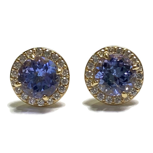 Tanzanite & Diamond Halo 14y Earrings 2300.00