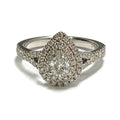 Diamond Pear Halo Ring 14kw 2cts 7500.00