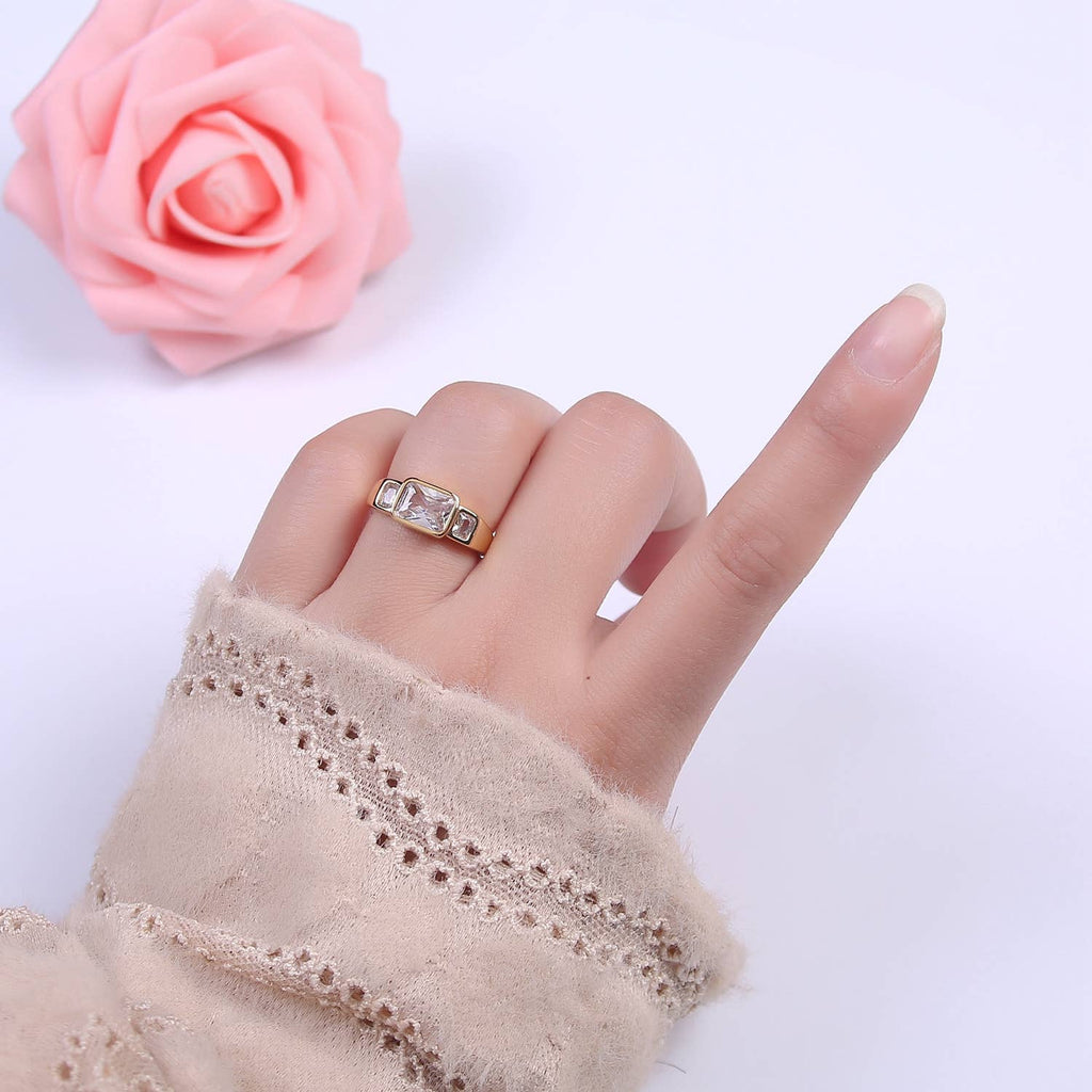 Adjustable CZ Three Stone Ring 75.00