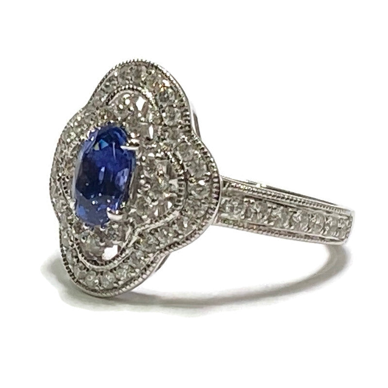 Sapphire & Diamond Ring (S .1.02ct, D .75ct) Size 5.5-7.5 3,200.00