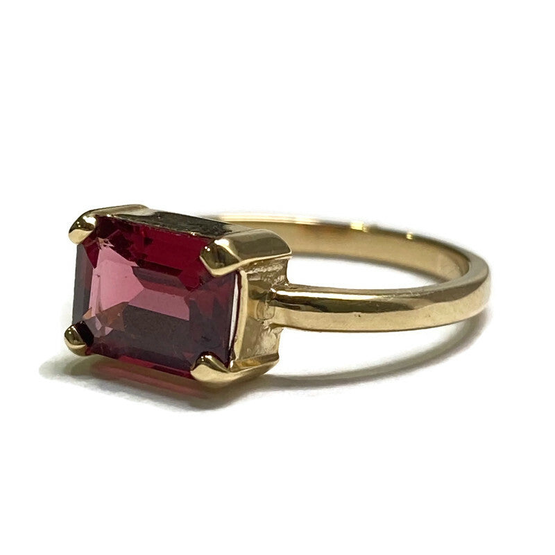 Garnet 14KY Emerald Cut Ring 1400.00